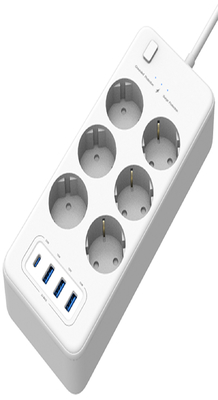 4 порта PD 32W умная линия питания с разъемом AC 250V16A 4000W