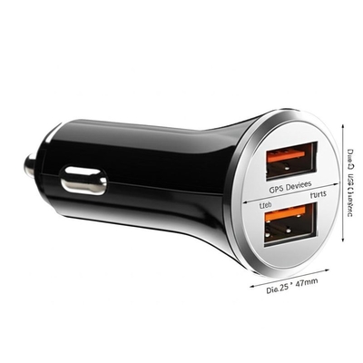 Хорошая цена. Двойная зарядка USB для автомобилей 2.4A 3.0A для входа 12V-24V онлайн